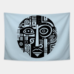 Pop Art Abstract Face Tapestry