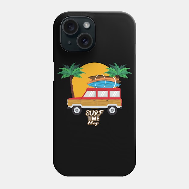 surfboards installed on the gallery of a 4x4 | Gift idea Phone Case by French Culture Shop