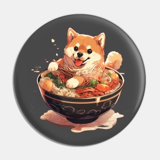 shiba inu ramen Pin