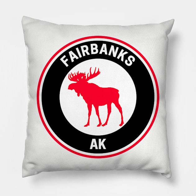 Vintage Fairbanks Alaska Pillow by fearcity