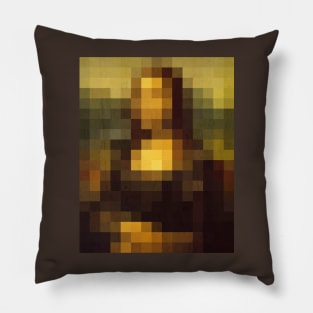 mona pixel lisa Pillow