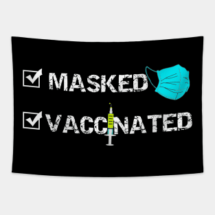 Masked And Vaccinated Tapestry