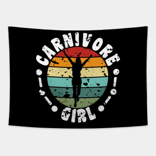 CARNIVORE GIRL MEAT EATER STEAK LOVER CUTE GIRL WOMAN Tapestry