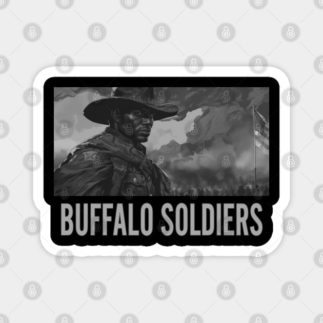 BUFFALO SOLDIERS - Solider Magnet by UrbanLifeApparel