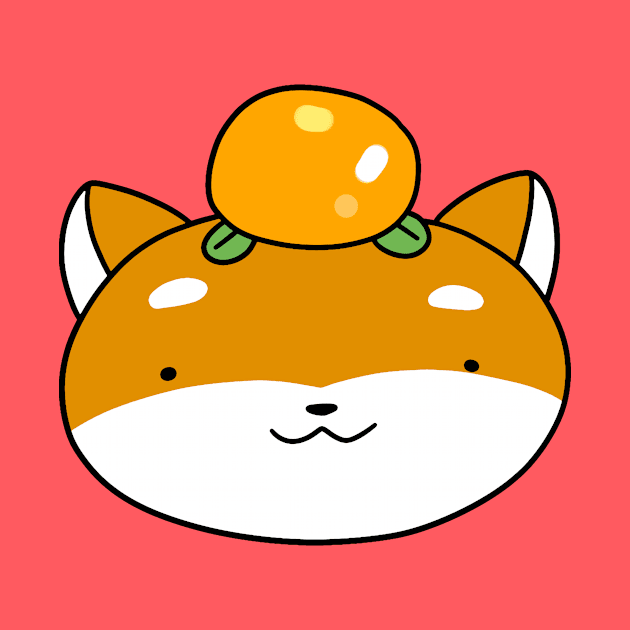 Orange Fruit Shiba Face by saradaboru