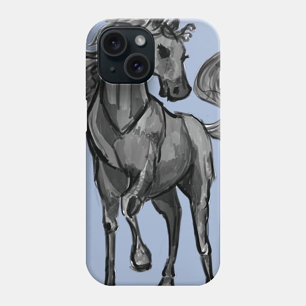 Horse sketch Phone Case by sbyrd95