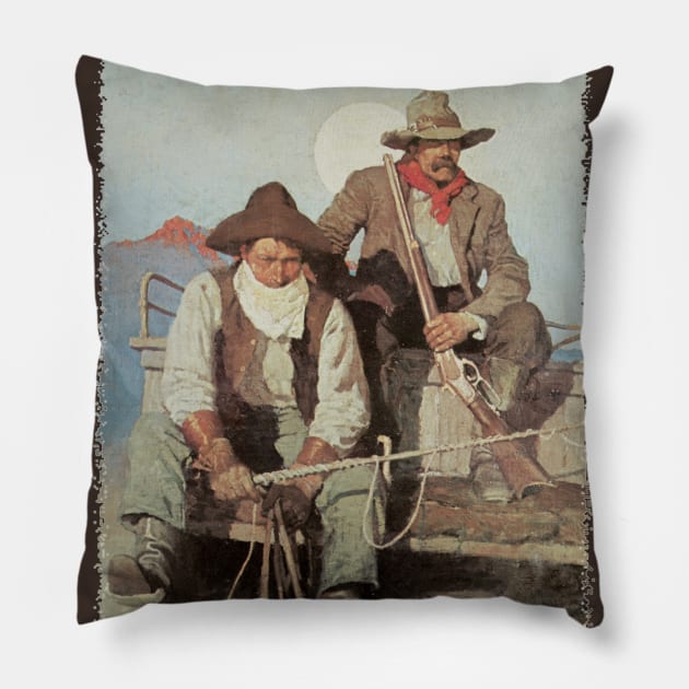 The Pay Stage by NC Wyeth Pillow by MasterpieceCafe