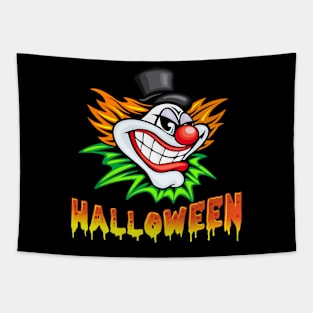 Freaky Psycho Killer Clown Halloween Shirt Tapestry