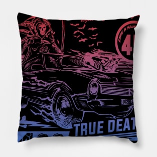 "BLACK SUNSHINE" RED BLUE HUE Pillow