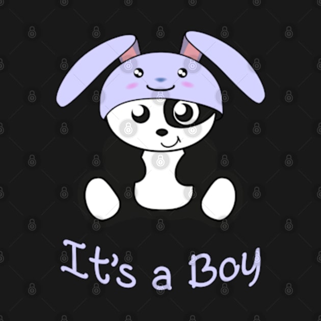 Panda, It's a boy, for birth, birthday, baby boy by IDesign23