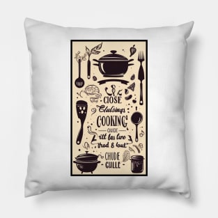 Cooking with Love and Life is Kitchen Pillow