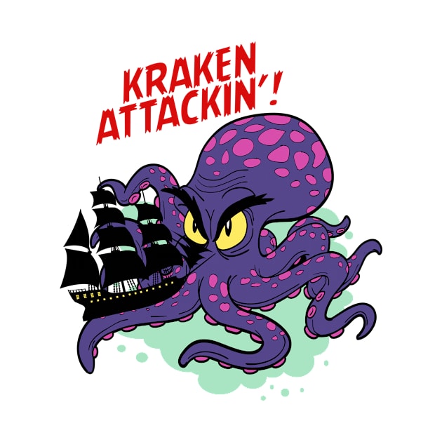 Kraken Attacking Ship by Zone32