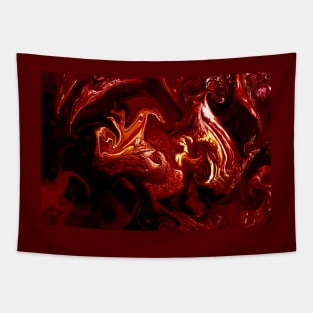 fire in the forest Tapestry