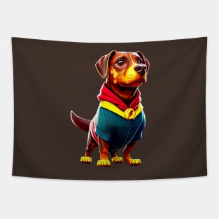 Proud and Regal: Dachshund in Senegal Tee Tapestry