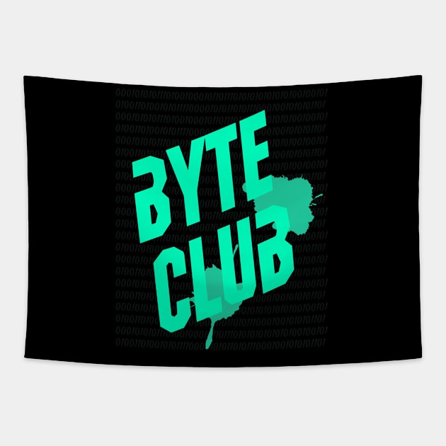 Byte Club Fighting Parody Computer Programming Hacking Tapestry by Mellowdellow