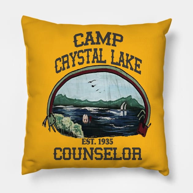 Camp Crystal Lake Counselor Pillow by CreatingChaos