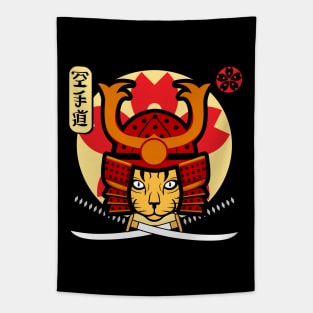 Samurai Cat Tapestry