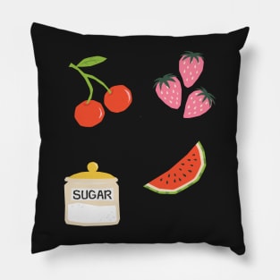 Y2k Coquette Berry Design Sticker Pack Pillow