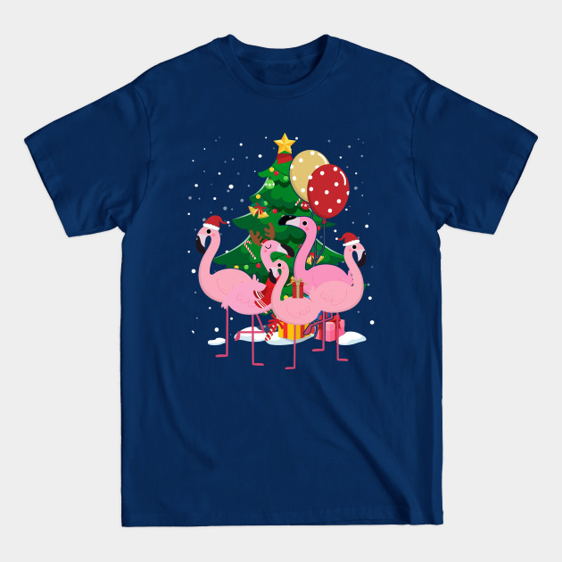 Flamingo Christmas Tree - Flamingo Christmas Tree - T-Shirt