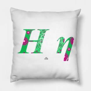 Eta Greek Alphabet Pillow