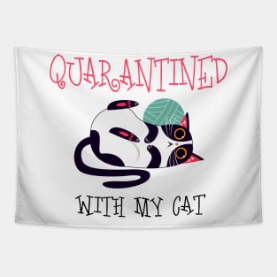 Quarantined With My Cat Tapestry