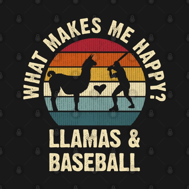 Baseball and Llama make me happy by sports_hobbies_apparel