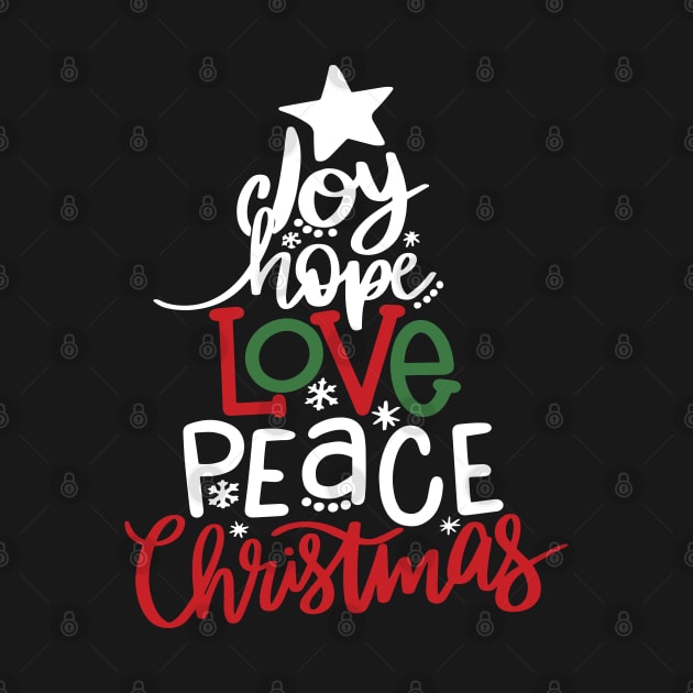 Joy Hope Love Peace Christmas by Jsimo Designs