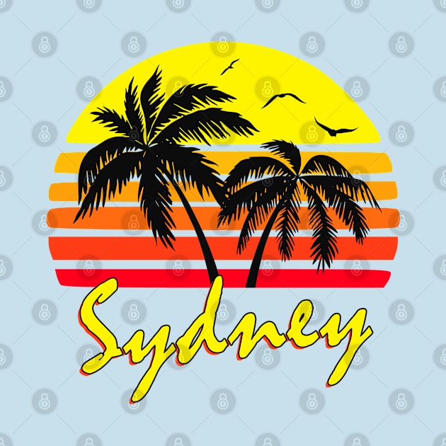 Sydney Australia Retro Sunset by Nerd_art