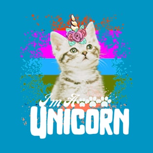 Unicorn Rainbow Cat kitten,Unicorn Rainbow Cat kitten shirt, caticorn party shirt T-Shirt