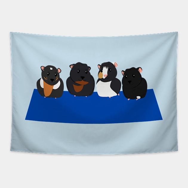 Guinea pig family Tapestry by Aurealis