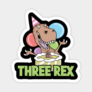 Third 3rd Two Rex T-Rex Dinosaur Magnet