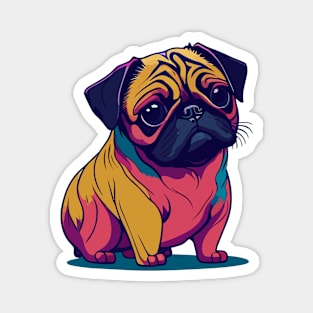 Pug Portrait Magnet