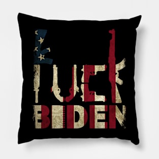 Guns USA Flag Funny Biden Pillow