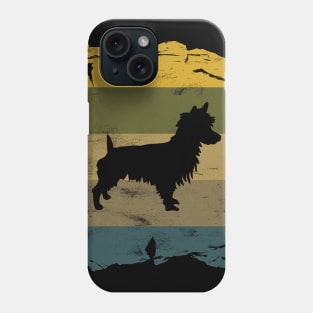 Australian Terrier Distressed Vintage Retro Silhouette Phone Case