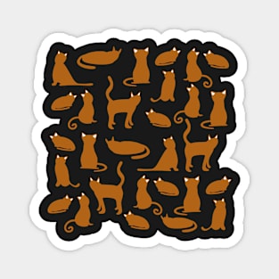 Black & Brown/Tan Cat Pattern Magnet