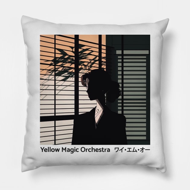 Yellow Magic Orchestra   ワイ・エム・オー  Fan Art Pillow by unknown_pleasures