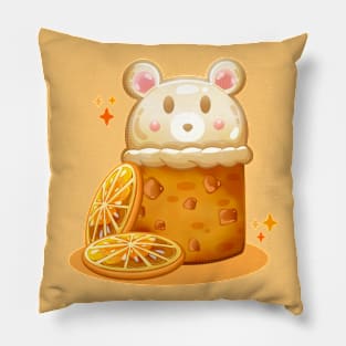 Bear Orange Cake Pillow