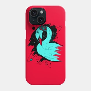 Turqred Swan Among The Stars Phone Case