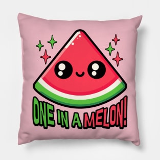 One In A Melon! Cute Watermelon Pun Pillow