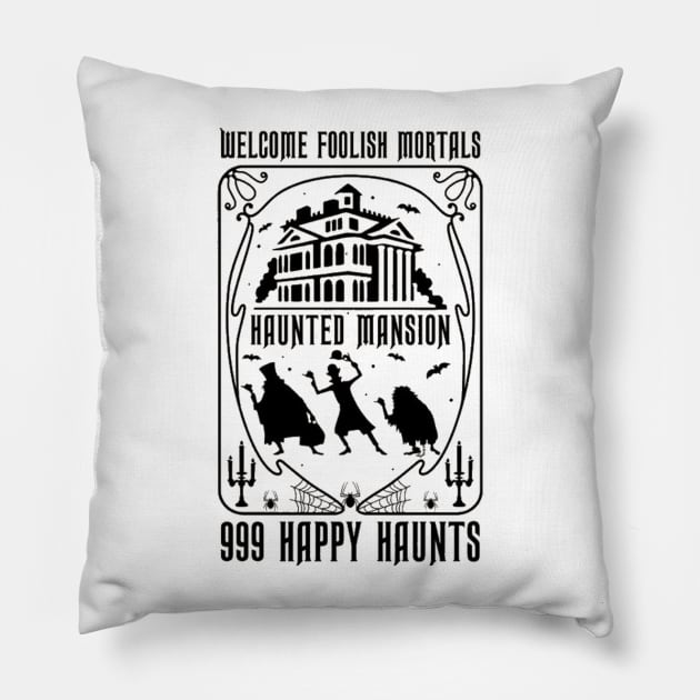 Vintage The Haunted Housem,Vintage Halloween,Halloween Movie,Scary Movie Pillow by fanidi