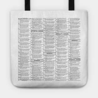 vintage newsprint personal ads Tote