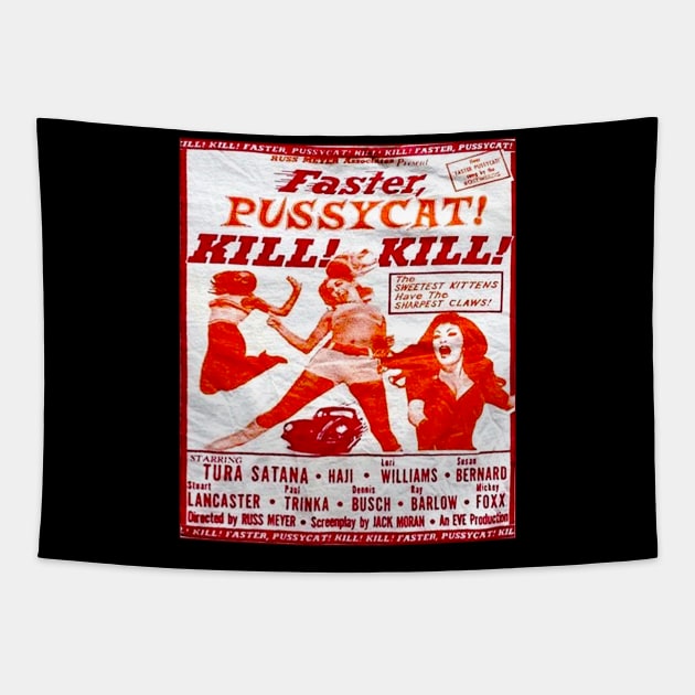 Vintage Faster, Pussycat! Kill! Kill! Faster 1980s Tapestry by jnapoleon