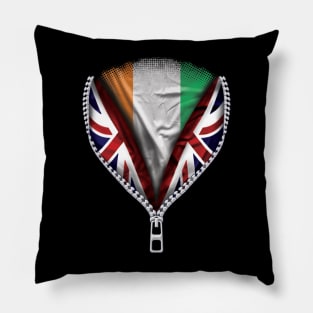 Ivorian Flag  Ivory Coast Flag zipped British Flag - Gift for Ivorian From Ivory Coast Pillow