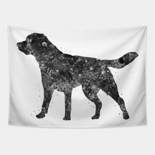 Labrador dog black and white Tapestry