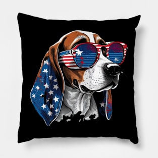 Beagle 4th of July Pillow