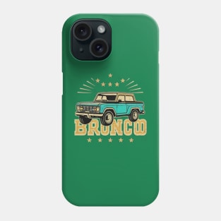 Retro 1987-1991 Ford Bronco w/Tires Phone Case