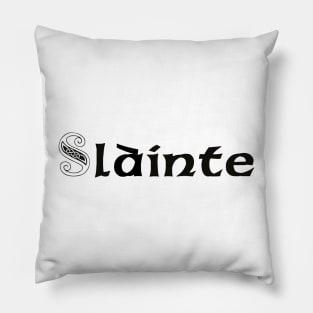 Slainte celtic knot black Pillow