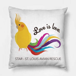 Cockatiel - Love is Love Pillow