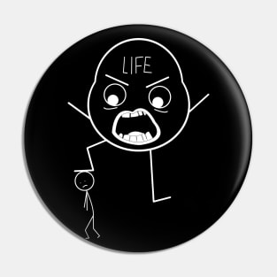 Guy with bad life - stick figures Pin