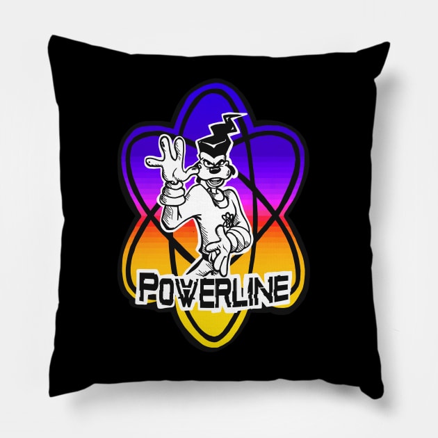 Powerline - Fan Art 90s Kid Illustration Pillow by CatsandBats